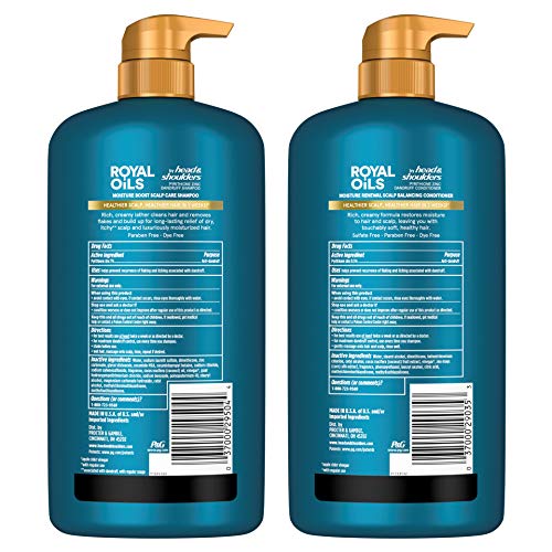 Head & Shoulders Royal Oils Dandruff Shampoo & Conditioner Set with Coconut Oil and Apple Cider Vinegar, Curly Hair Products, 31.4 Oz Each - Image 9