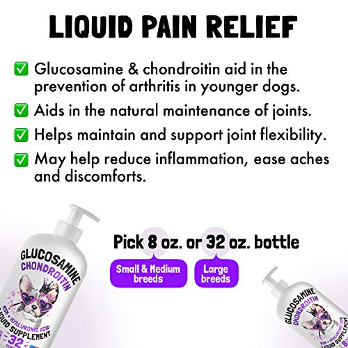 Liquid Glucosamine for Dogs Bacon Flavour with Chondroitin, MSM & Hyaluronic Acid K9 Supplement Hip and Joint Formula Advanced Mobility Joint Pain Relief Senior Advanced Supplement for All Breeds - Image 6